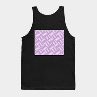 Abstract geometric pattern - strips - purple and white. Tank Top